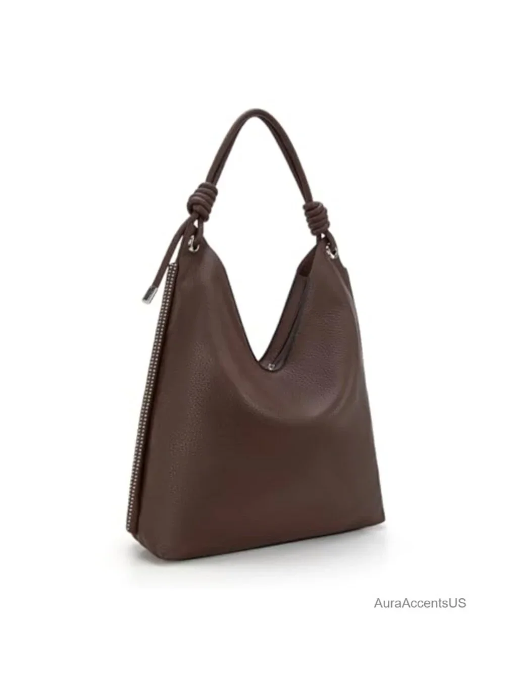 Slouchy Hobo Purse Faux Leather Large Shoulder Bag Knotted Handle